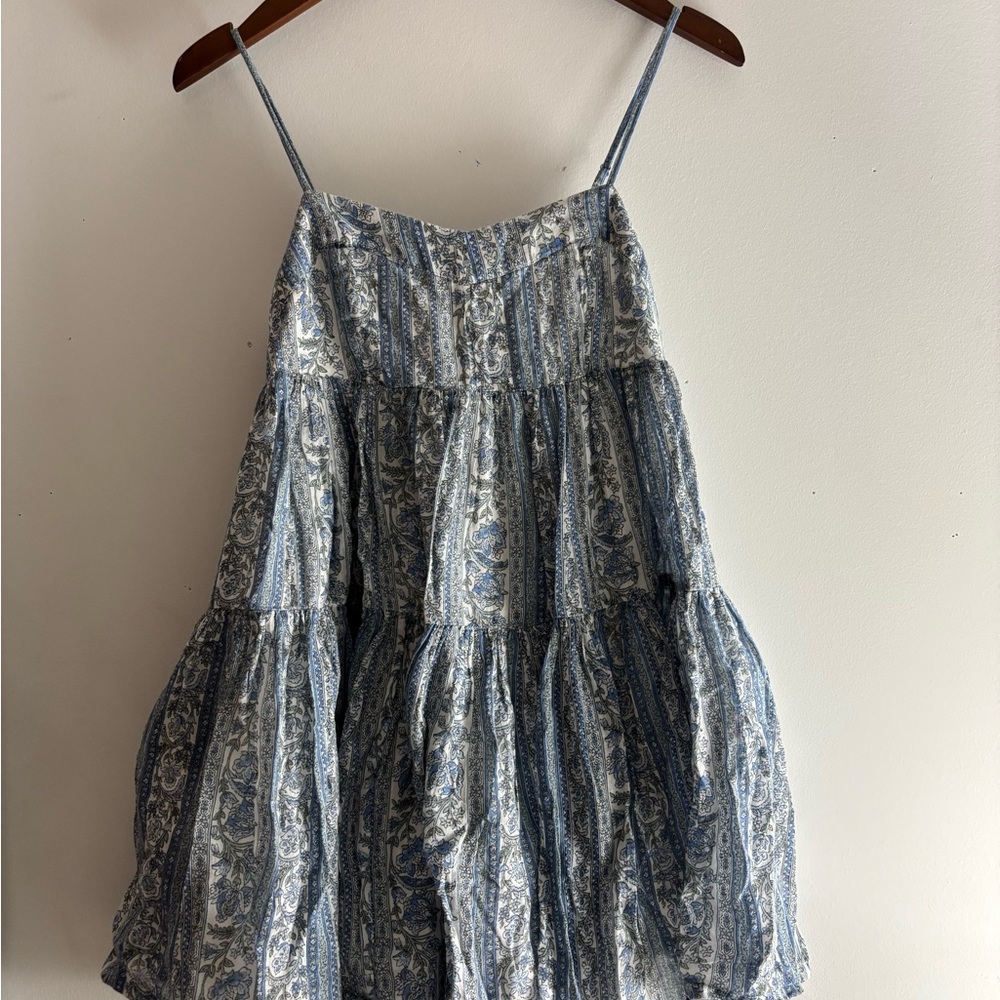 American Eagle Outfitters Blue and White Mini Dress